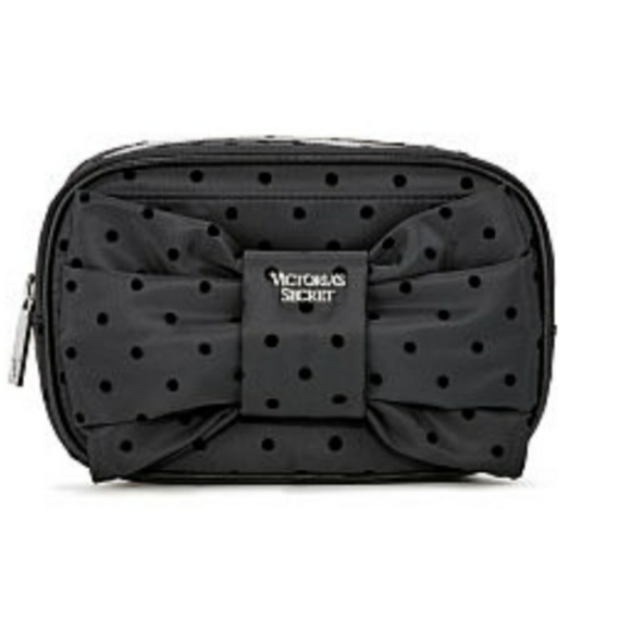 Victoria's Secret Handbags - VS Velvet Polka Dot Beauty Case